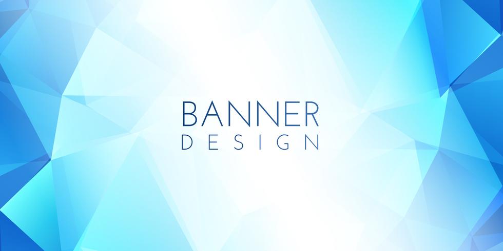 Design di banner low poly vettore