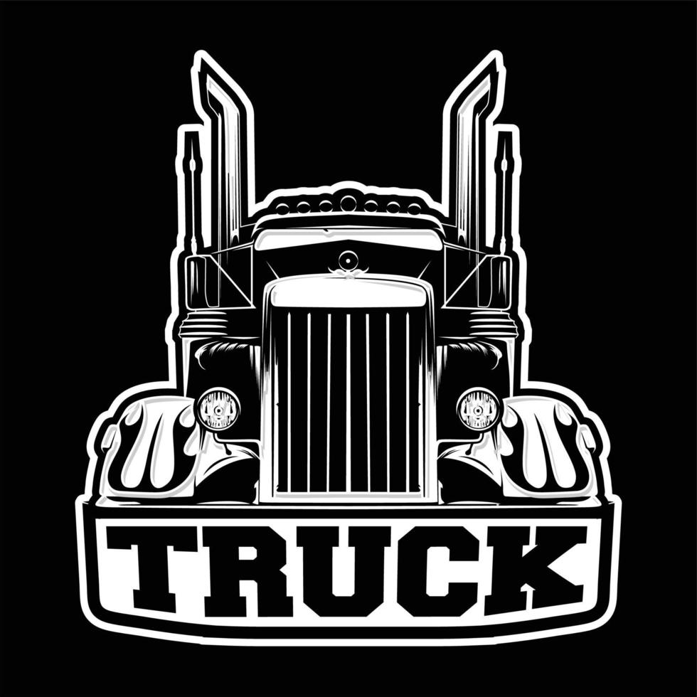 ispirazione per il design del logo del camion, elemento di design per logo, poster, carta, banner, emblema, maglietta. illustrazione vettoriale