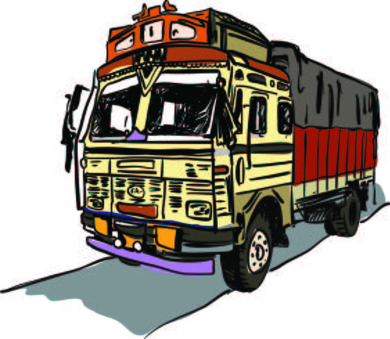 Illustrazione di vettore del camion indiano