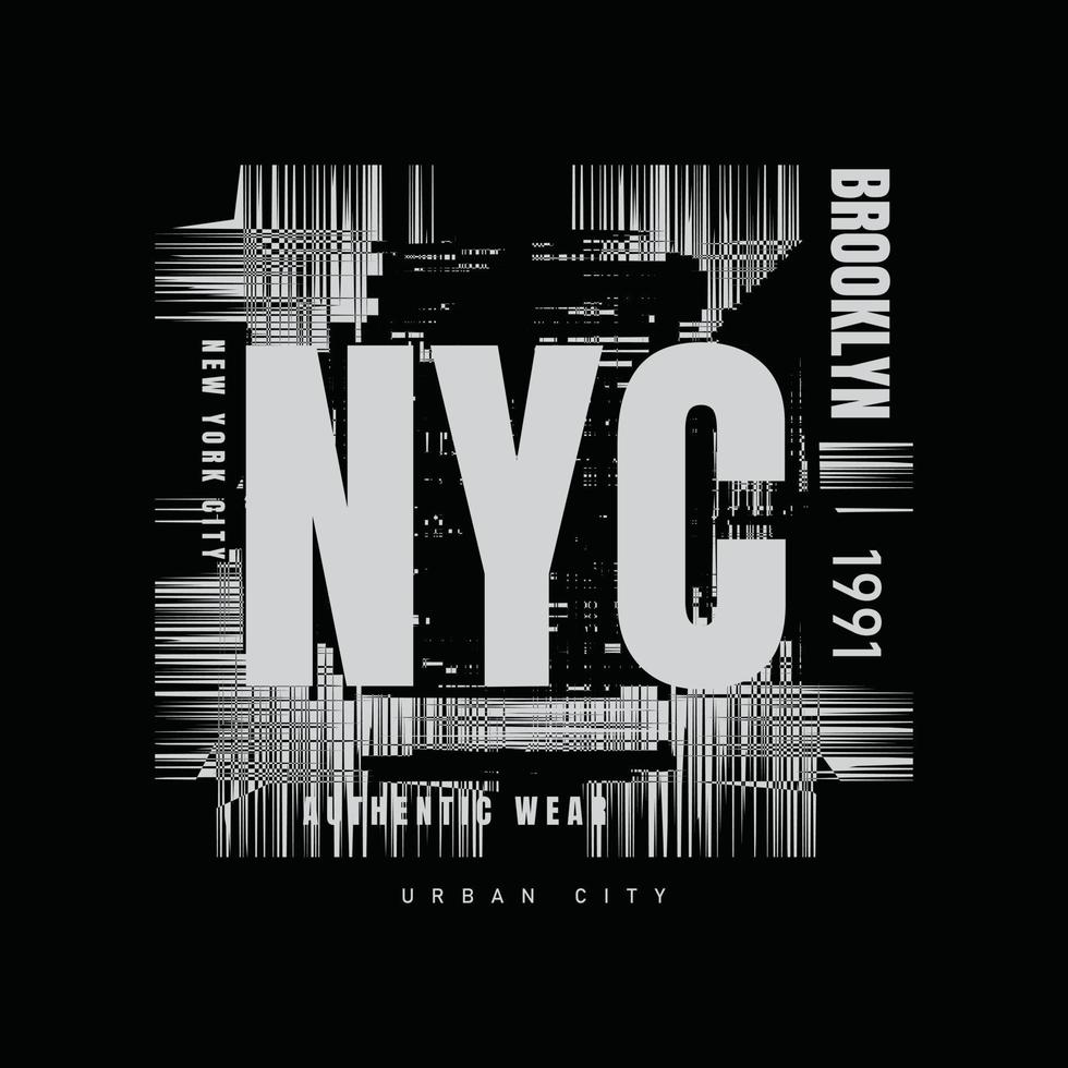 tipografia di illustrazione vettoriale. new york city, perfetto per t-shirt, felpe con cappuccio, stampe ecc. vettore