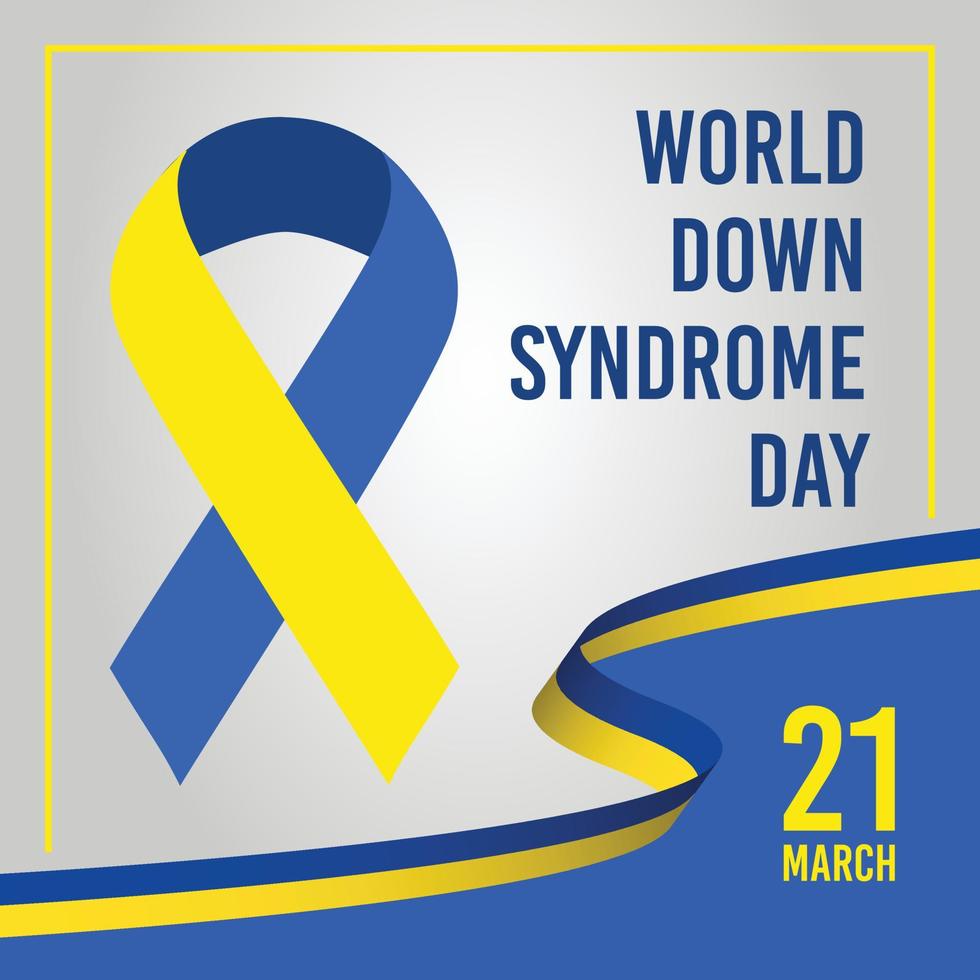 Celebrazione della giornata mondiale della sindrome di down il 21 marzo vettore