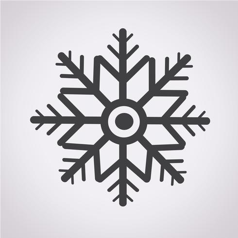 segno di simbolo dell&#39;icona del fiocco di neve vettore