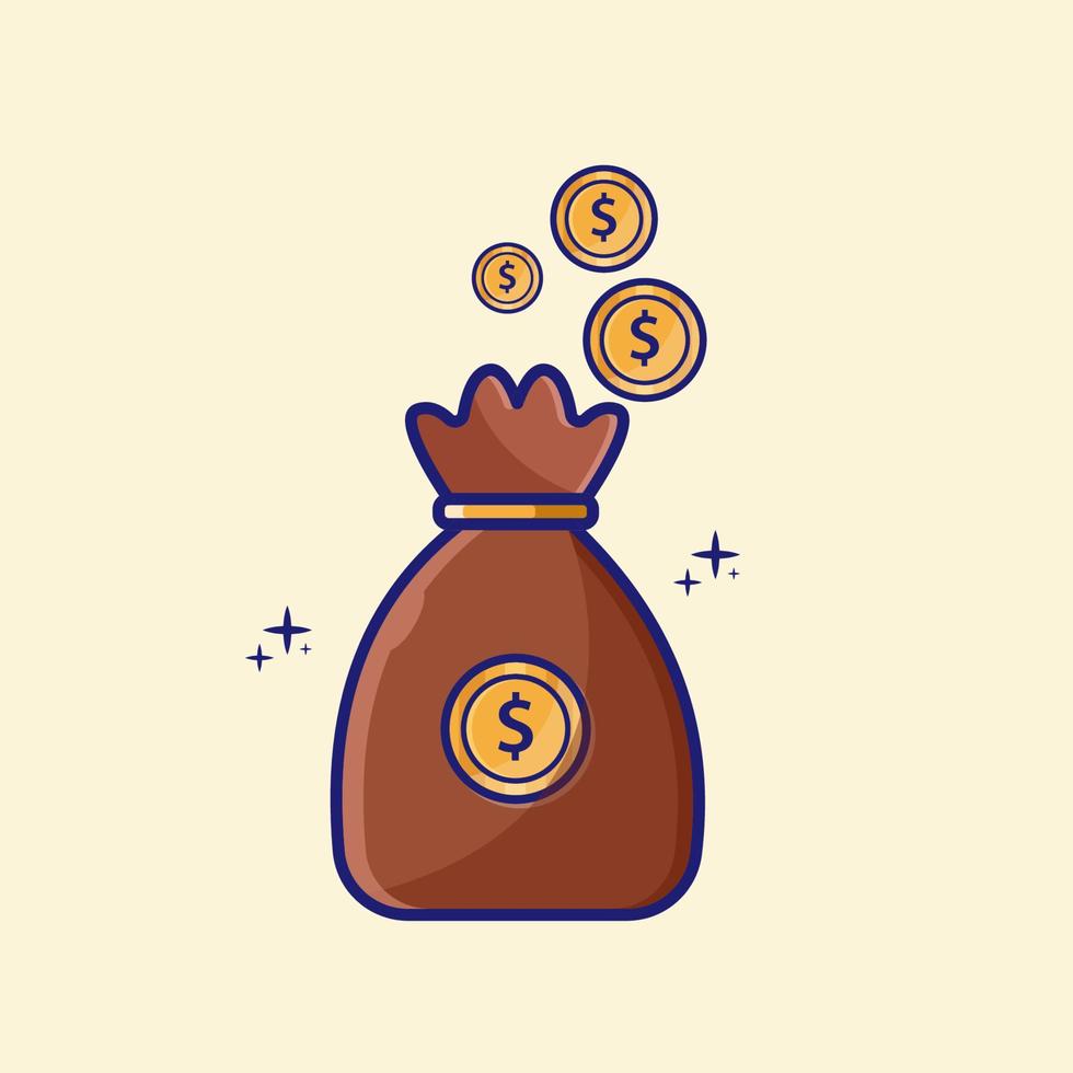 denaro investimento icona simbolo illustrazione vettore premium