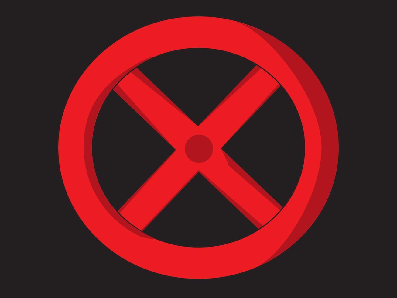 simbolo x rosso, utile per illustrare un divieto vettore