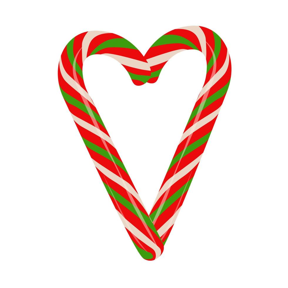 illustrazione di riserva di vettore del bastoncino di zucchero. caramello natalizio. decorazione per le vacanze. dolce dolce. il logo della pasticceria. Isolato su uno sfondo bianco.