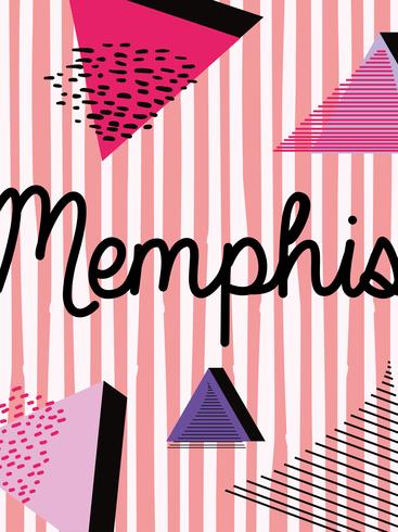 Design colorato di sfondo Memphis vettore