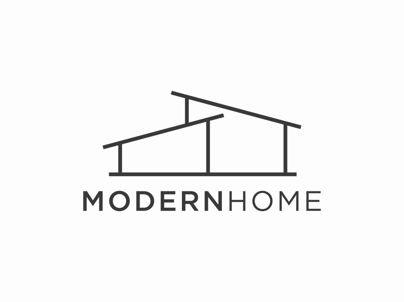 design del logo dell'architettura dell'edificio moderno semplice con grafica grattacielo line art vettore