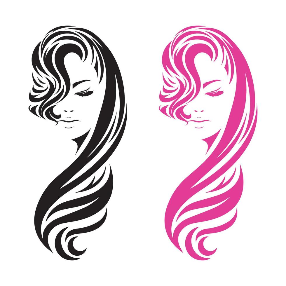 logo cosmetico per capelli bellezza viso spa vettore