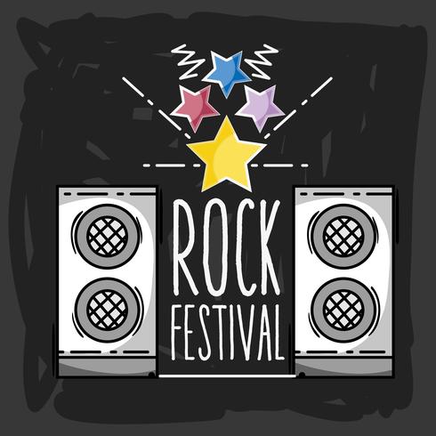 evento di musica concerto rock festival vettore