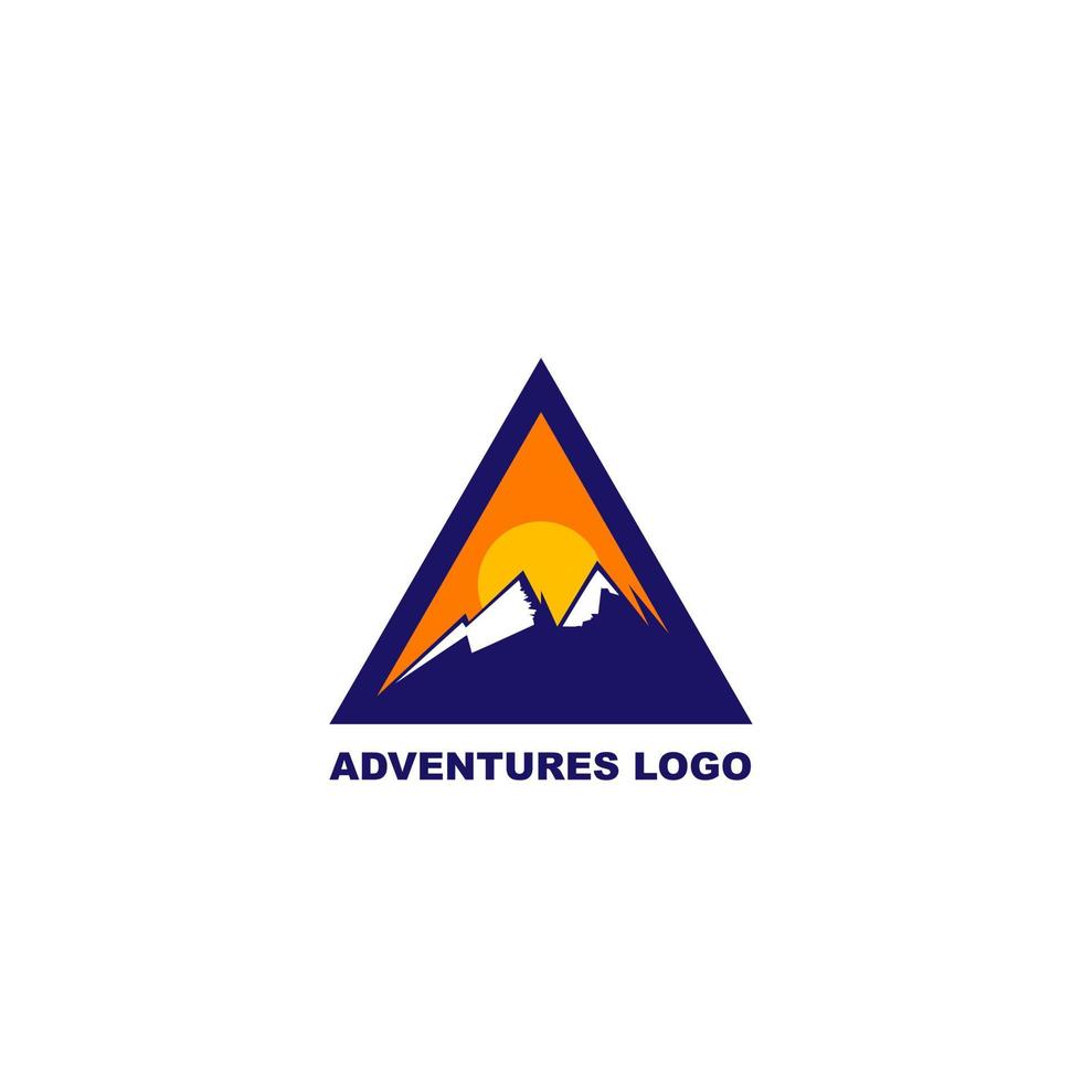 illustrazione del logo dell'avventura adatto alla tua azienda vettore