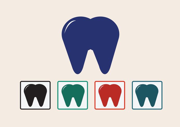 Segno di simbolo dell&#39;icona del dente vettore