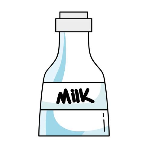 nutrizione del prodotto della bottiglia per il latte fresco vettore