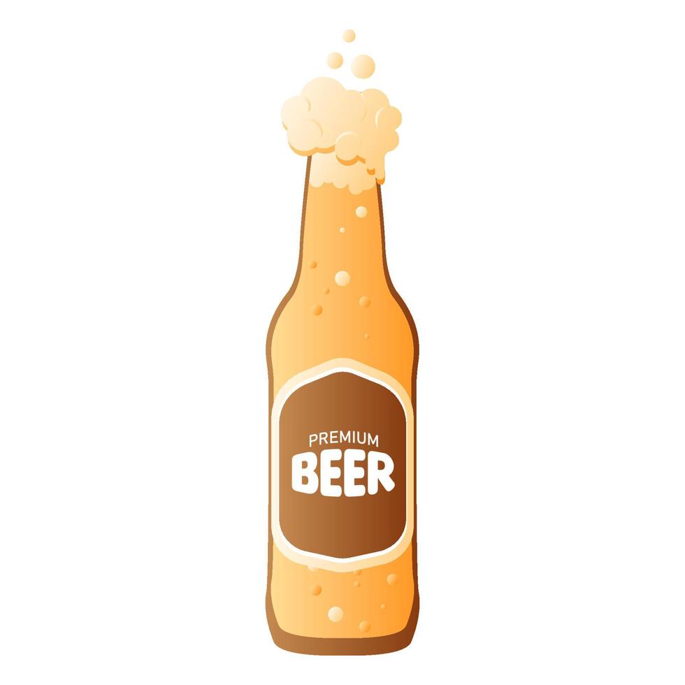 bevanda fresca bottiglia di birra fumetto illustrazione vettoriale oggetto isolato