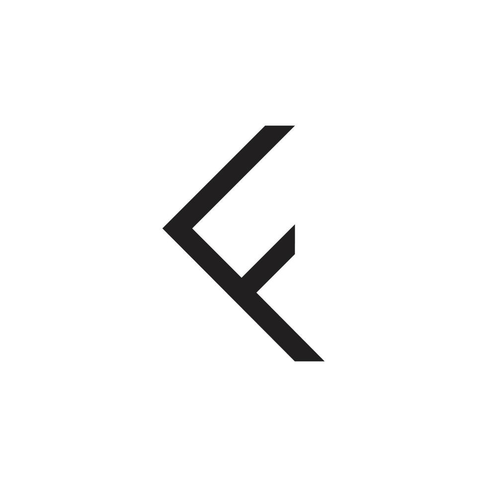 lettera kf linea semplice vettore logo