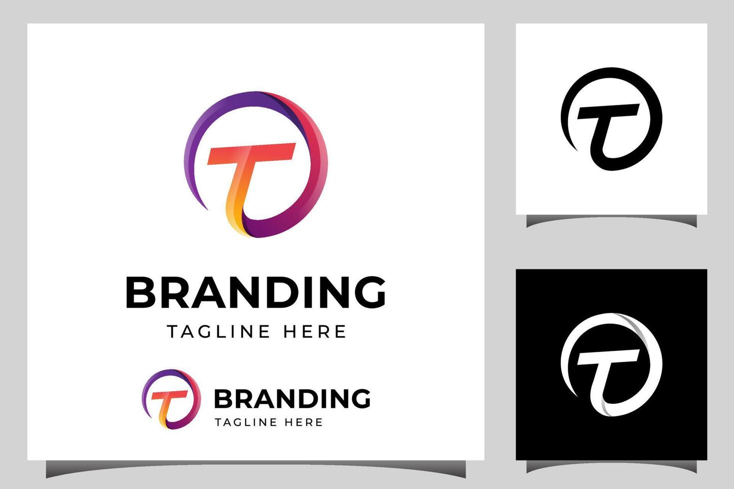 design moderno dell'elemento del logo a forma di lettera t per il simbolo del tuo marchio vettore