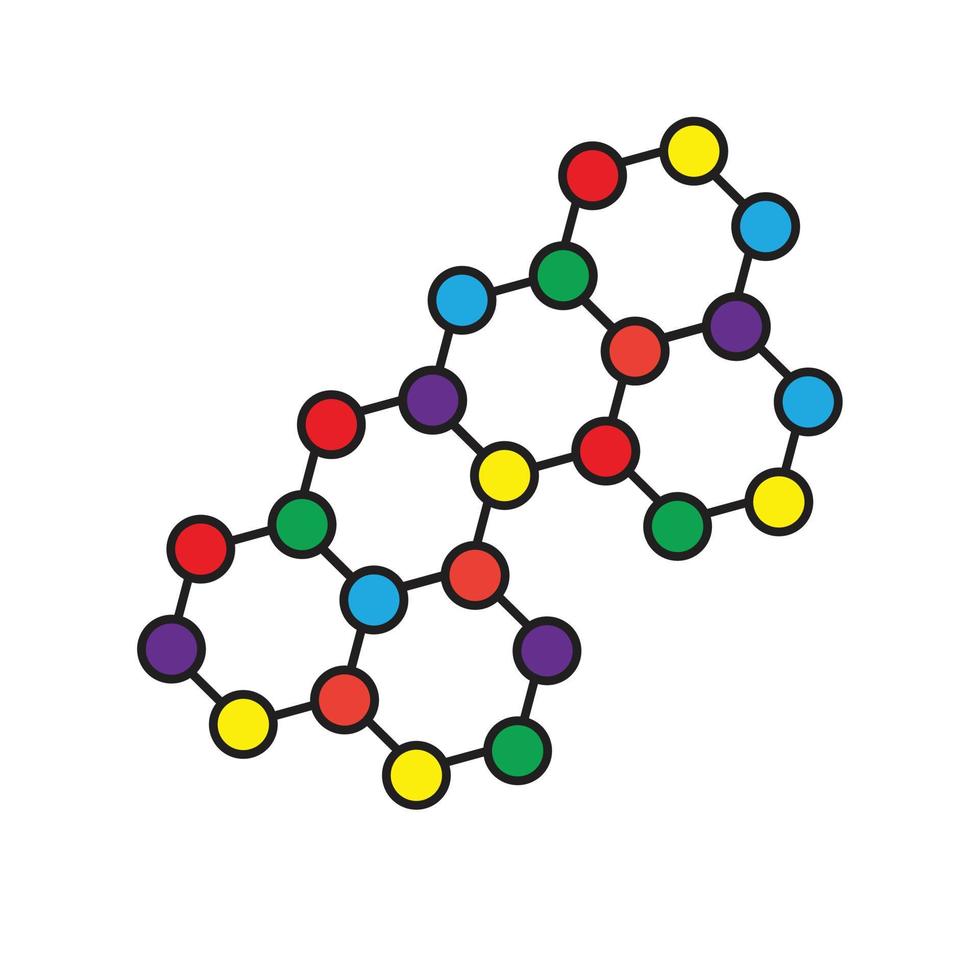 icona della molecola per sito Web, promozione, social media vettore