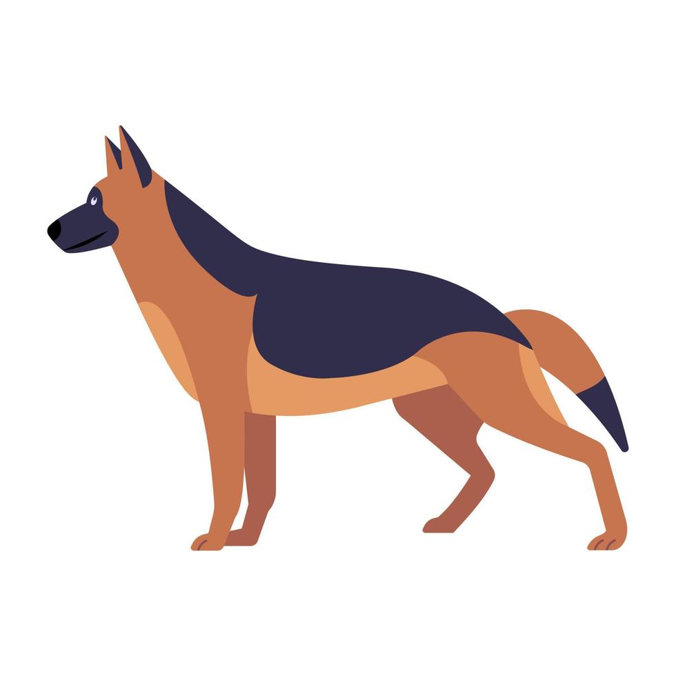 l'icona piatta del cane militare è disponibile per l'uso premium vettore