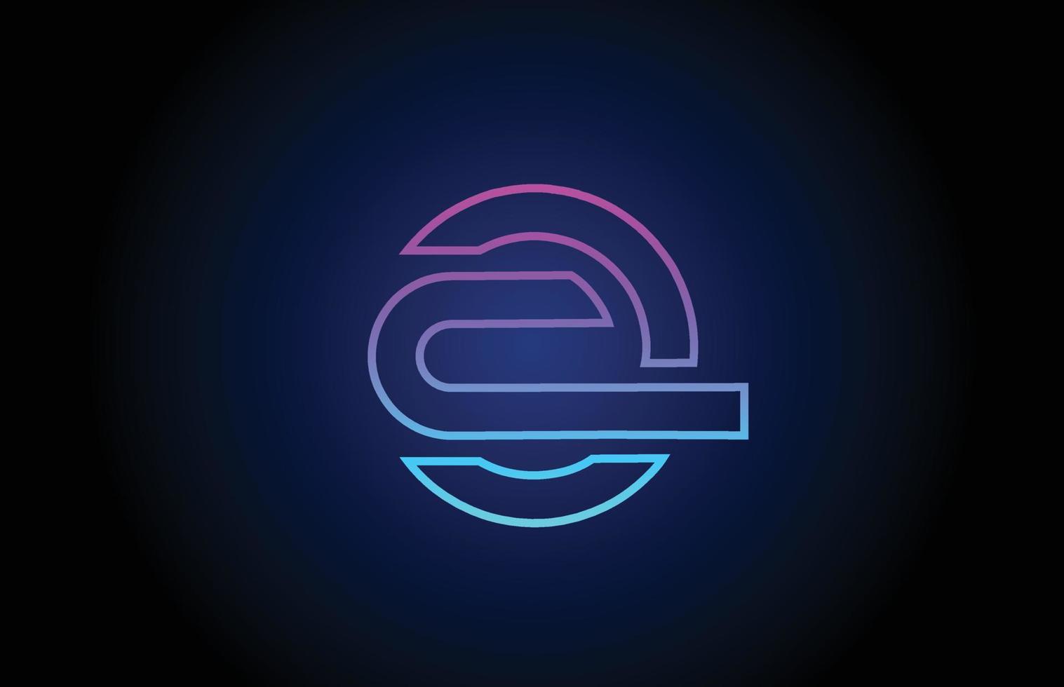 q icona del design del logo della lettera dell'alfabeto con la linea. modello creativo per azienda e affari nei colori rosa blu vettore