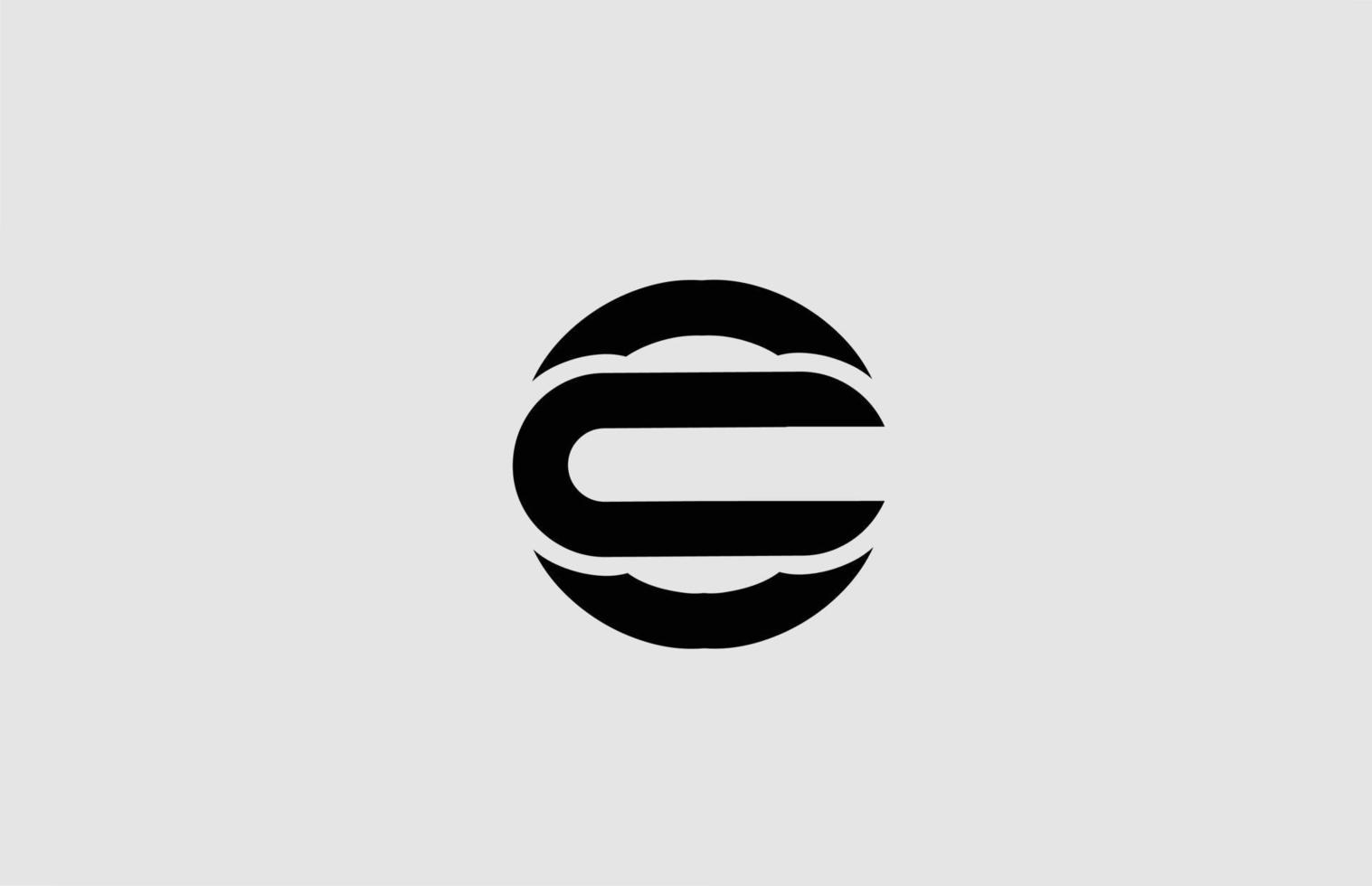 icona del logo della lettera o dell'alfabeto con il design della linea. modello bianco e nero per affari e società vettore