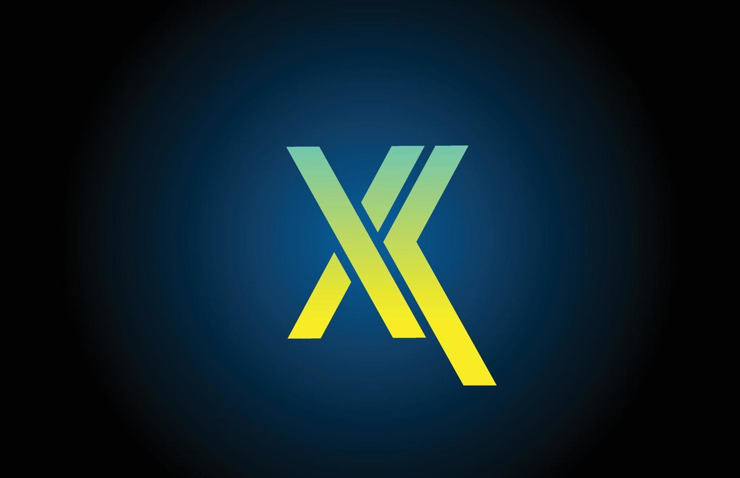 linea verde alfabeto x lettera logo icona design. modello creativo per azienda e business vettore