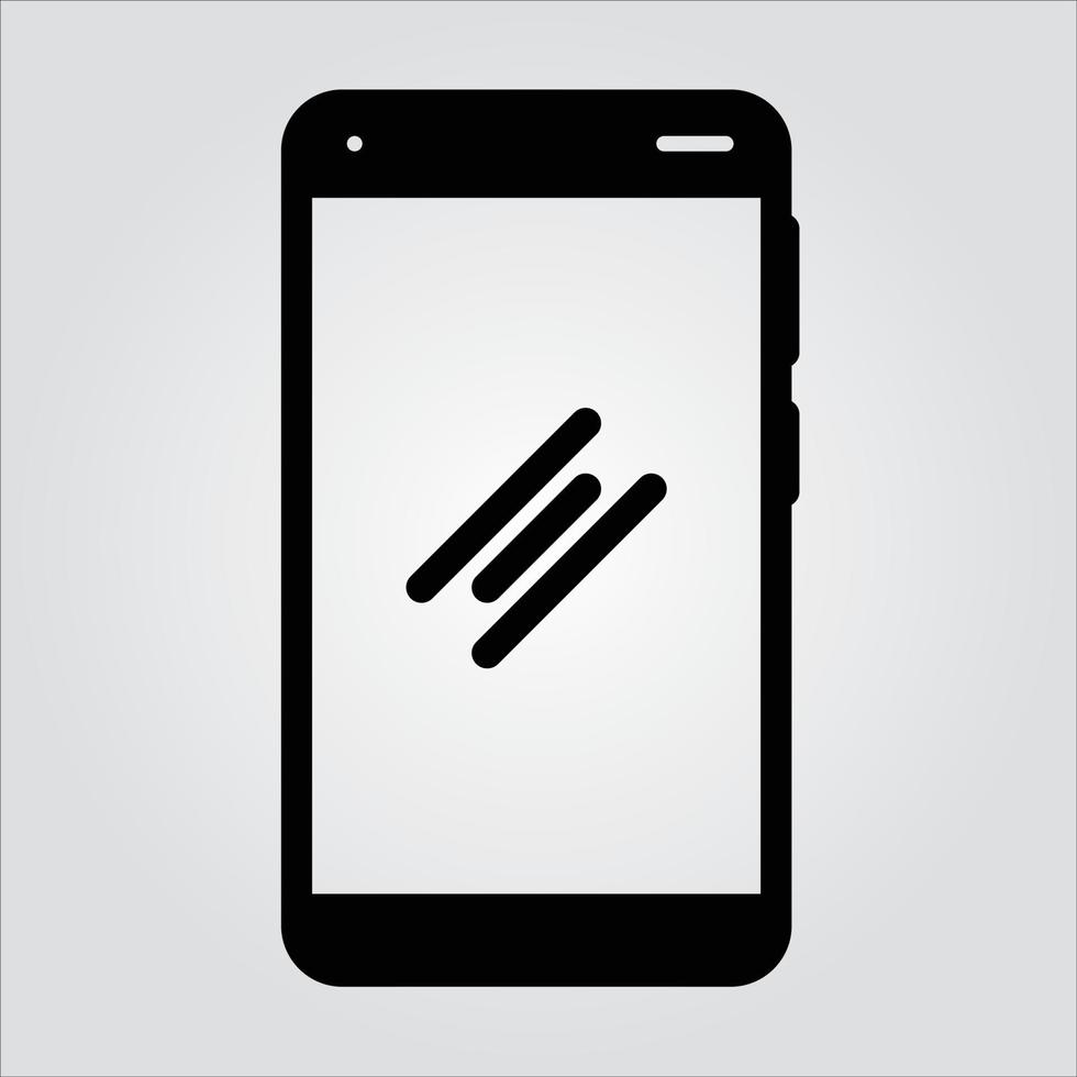 icona del glifo dello smartphone isolato grafica vettoriale scalabile