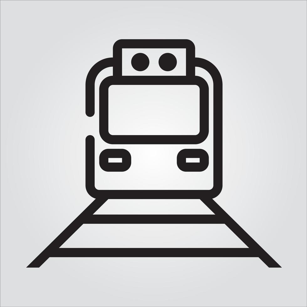 isolato treno delineato icona grafica vettoriale scalabile