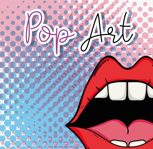 Cartone animato pop art vettore