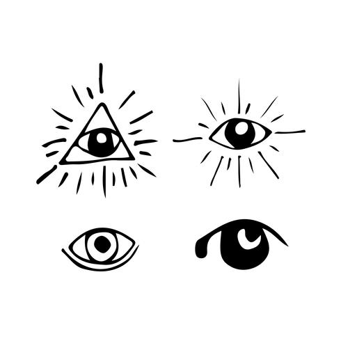 Occhio, simbolo, segno, segno vettore