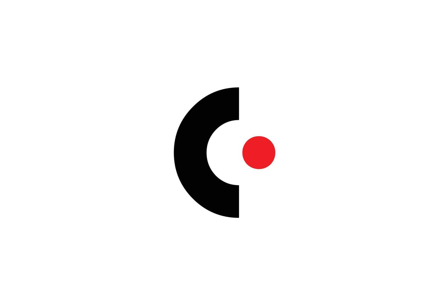 nero bianco c alfabeto lettera logo icona design. modello creativo per affari e società vettore