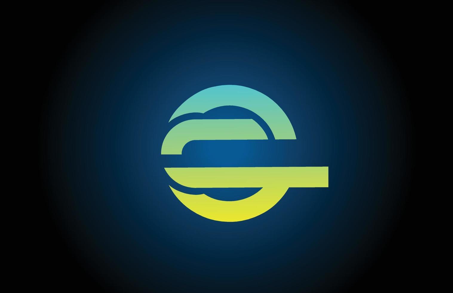 linea verde alfabeto c lettera logo icona design. modello creativo per azienda e business vettore