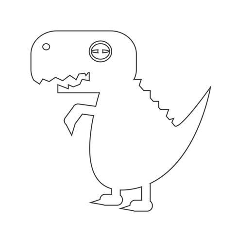 Icona di dinosauro tirannosauro vettore