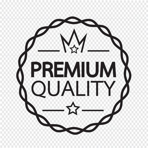 Icona del badge di qualità Premium vettore