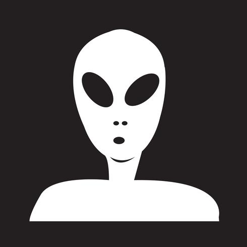 Segno di simbolo dell&#39;icona di alieno vettore