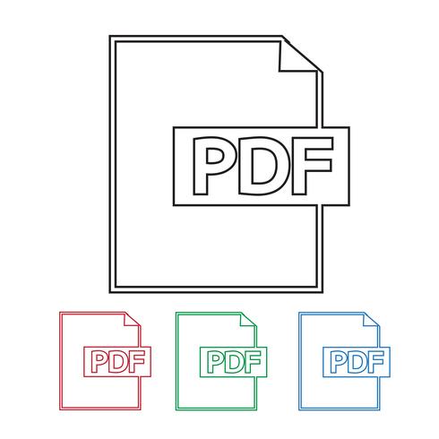 PDF icona simbolo segno vettore