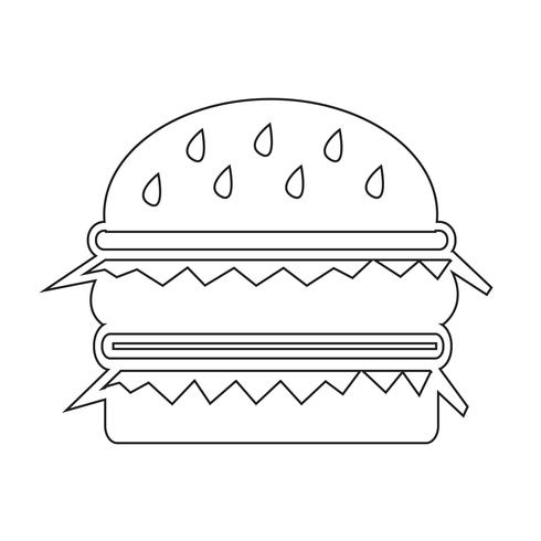 segno di simbolo dell&#39;icona dell&#39;hamburger vettore