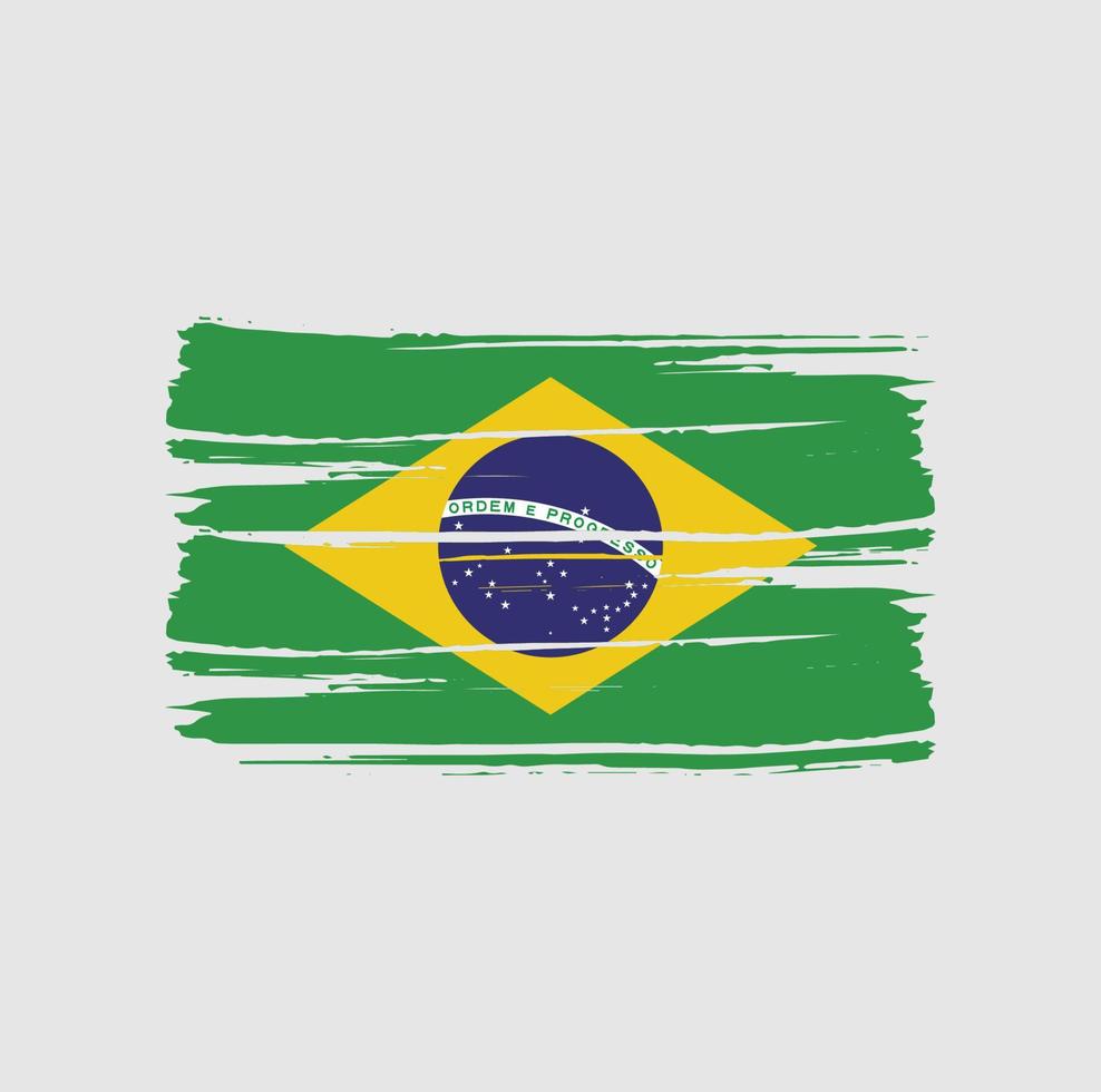 pennellate bandiera brasile vettore