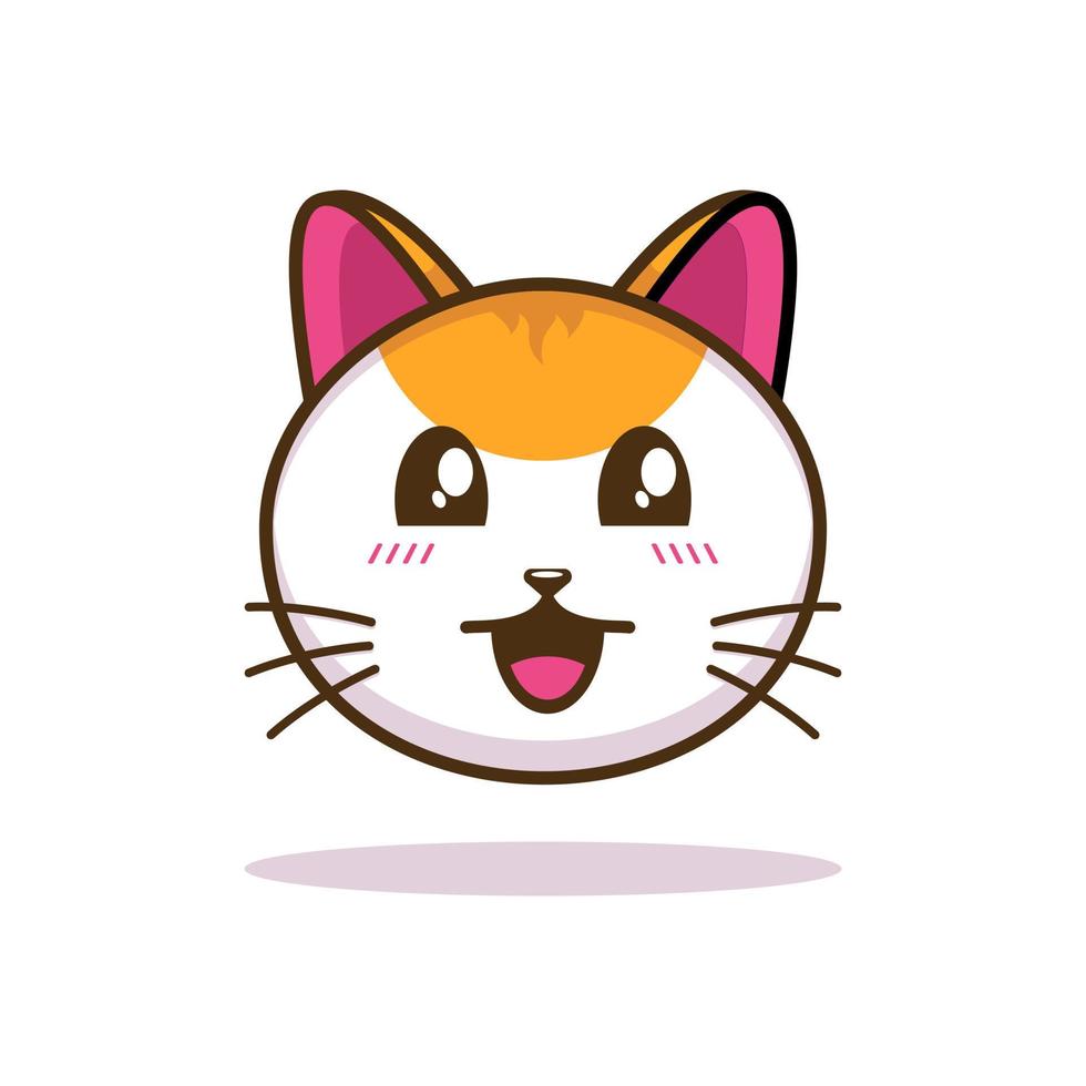 simpatico gatto sorriso disegno vettoriale per bambini