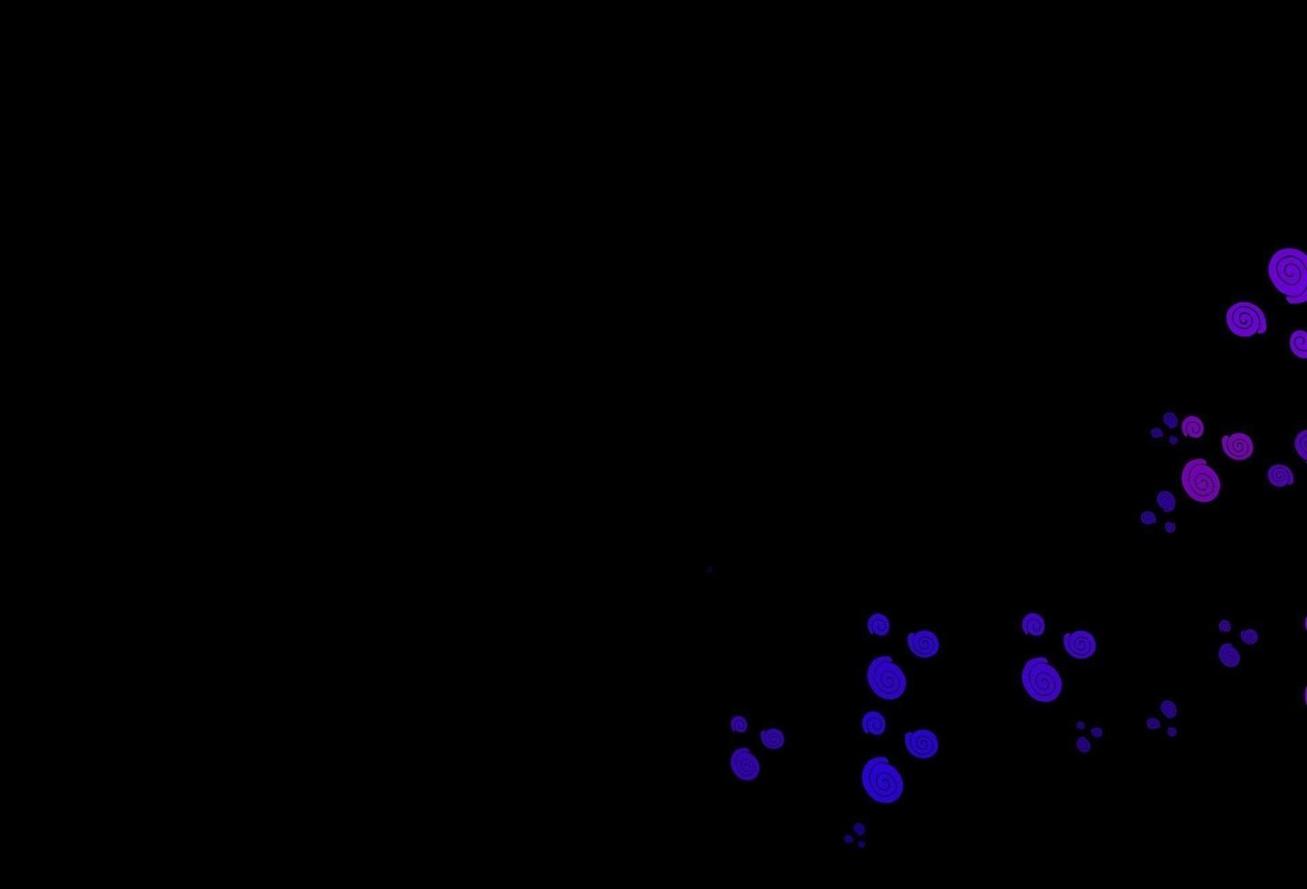 modello vettoriale viola scuro con forme di bolle.