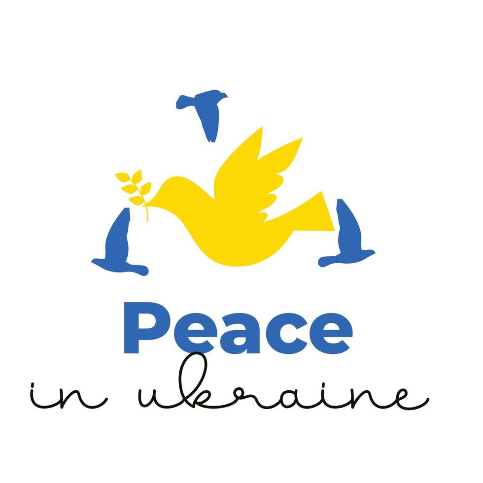 supporta il disegno vettoriale dell'ucraina, la pace per l'ucraina, prega per l'ucraina