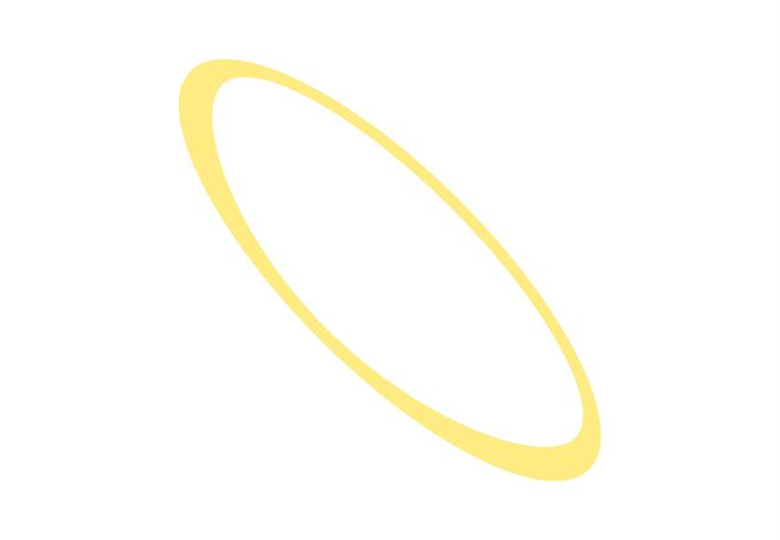 Ellisse forma gialla vettore
