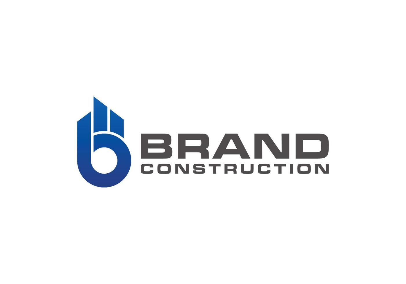 simbolo lettera b logo del marchio immobiliare vettore