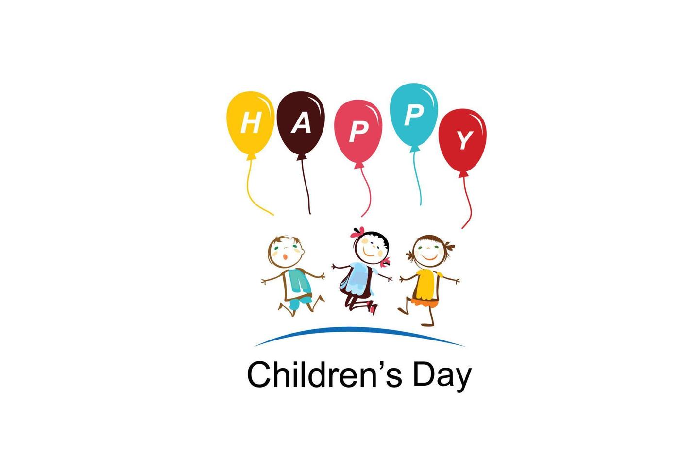 simbolo icona illustrazione di felice festa dei bambini vettore