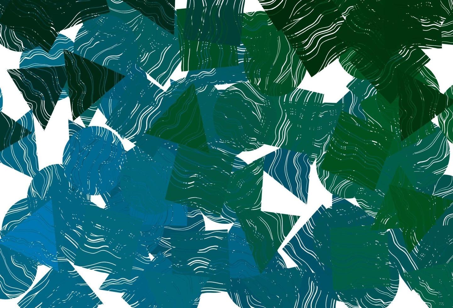modello vettoriale blu scuro, verde in stile poligonale con cerchi.