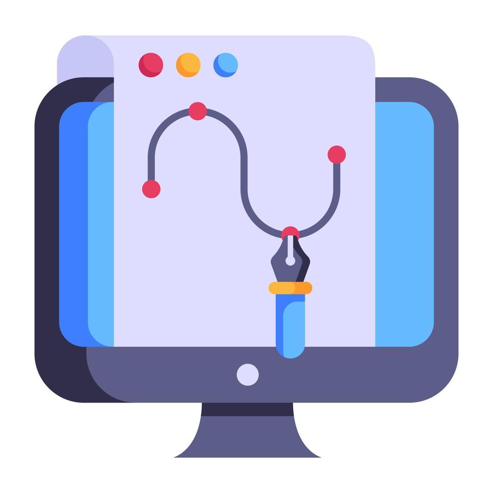 icona di stile piatto premium del processo di redazione vettore