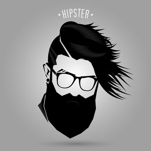 Segno di moda uomo hipster vettore