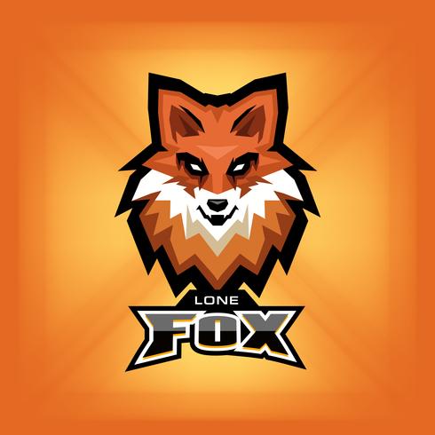Logo della testa di volpe vettore