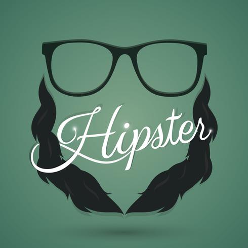 Segno di occhiali hipster vettore