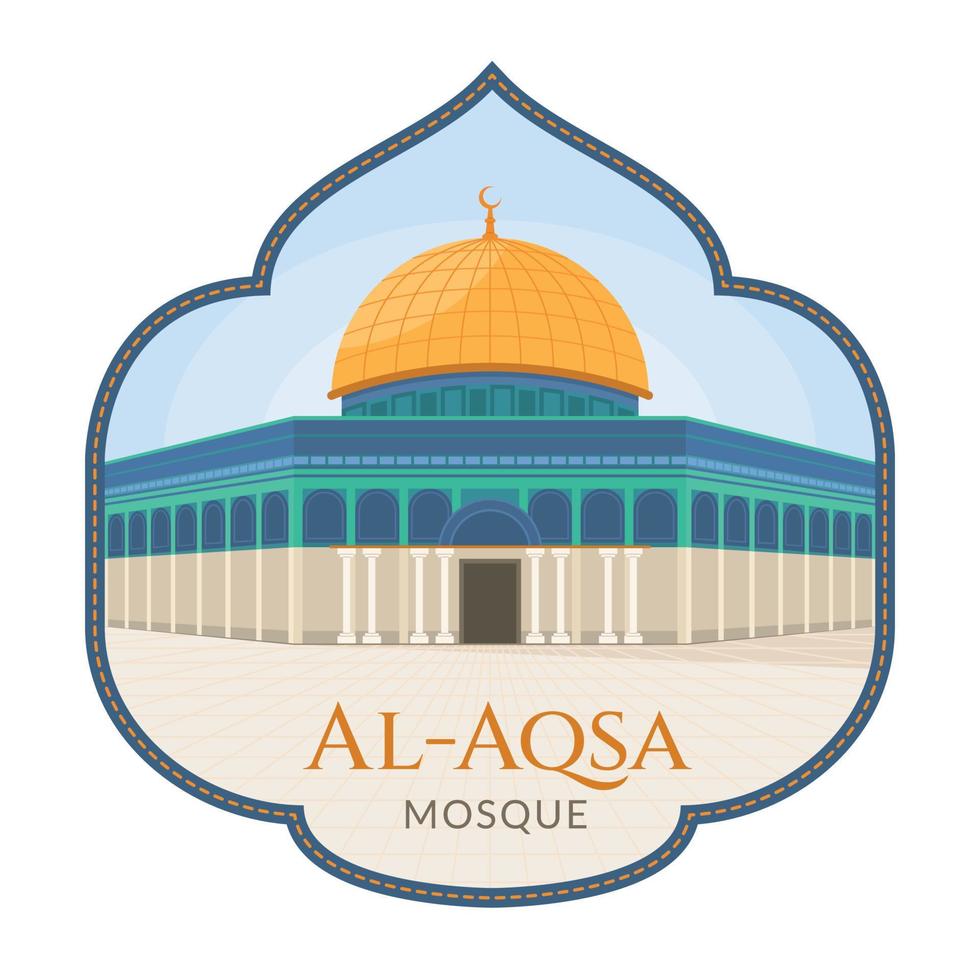 illustrazione della moschea di al aqsa. vettore