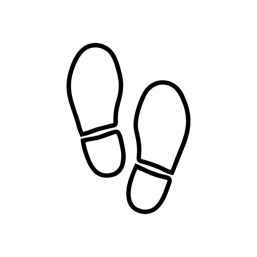 stampa dell'icona della scarpa isolata su sfondo bianco. illustrazione del disegno vettoriale dell'icona della suola della scarpa. segno icona suola di scarpa.