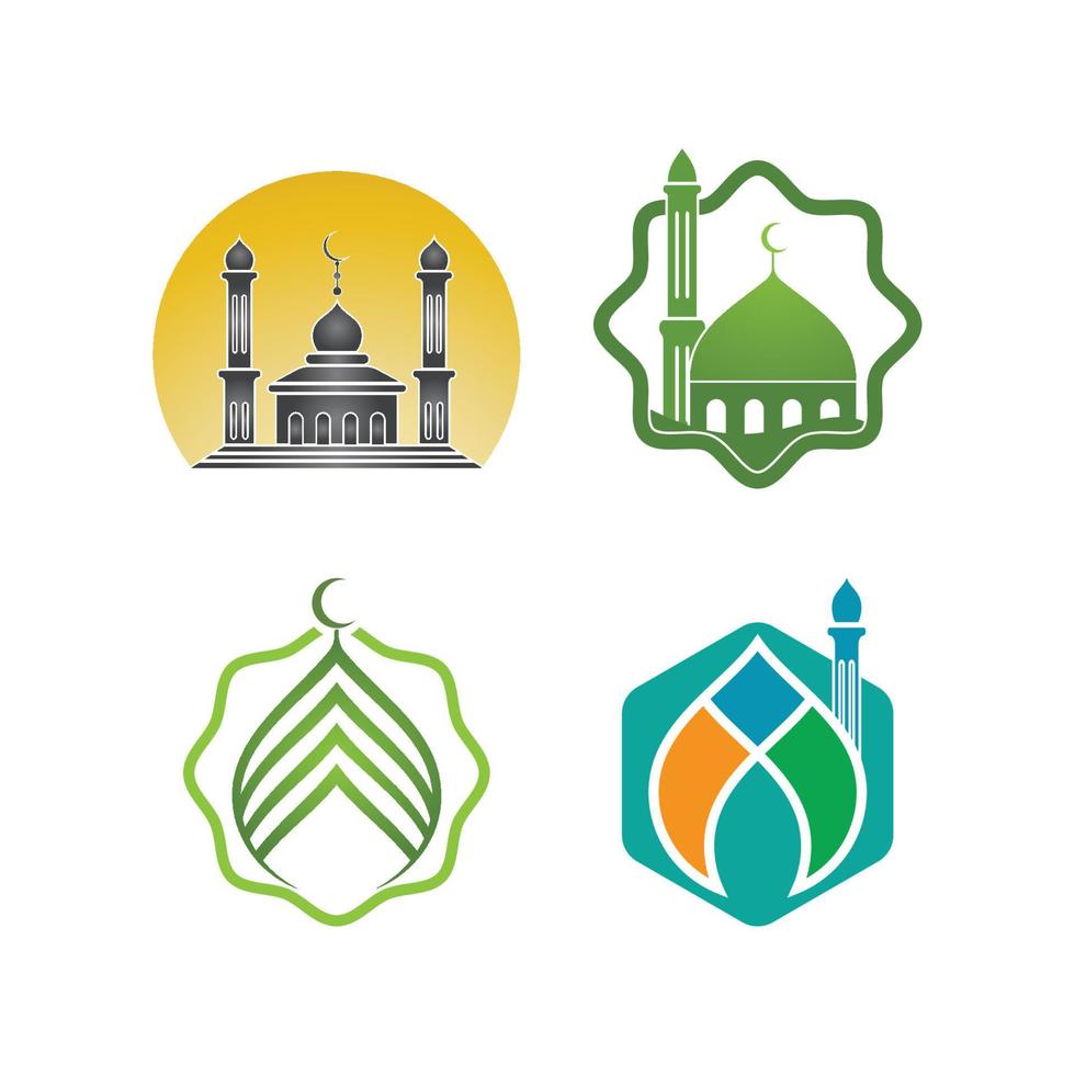 logo islamico, moschea vettore